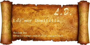 Lámer Domitilla névjegykártya